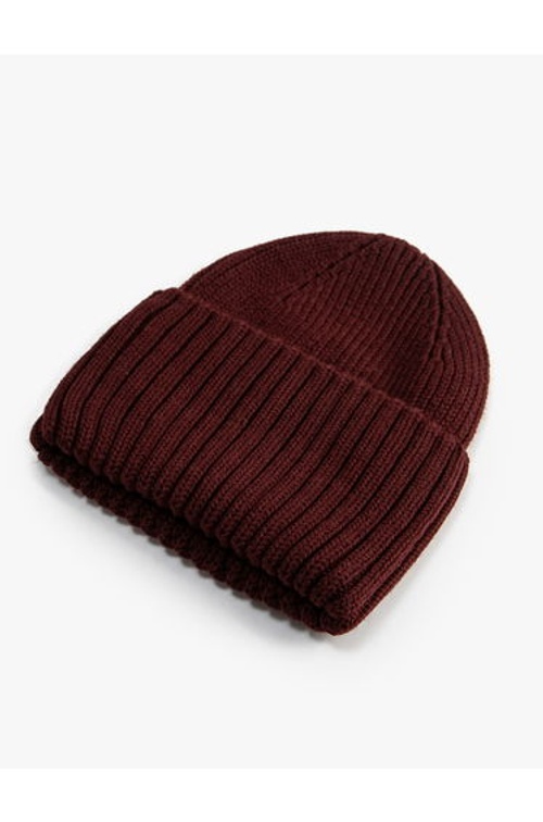 Rib-Knit Beanie with Wide Foldover Cuff product thumbnail 2