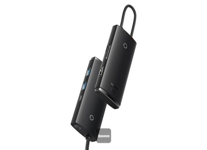 Baseus Lite Series 6-Port Type-C HUB Docking Station (Type-C to HDMI+USB3.0*2+PD+SD/TF)-Black product thumbnail 2