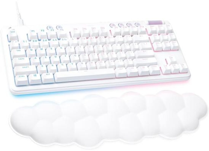 Logitech G713 TKL Wired Mechanical LIGHTSYNC RGB Lighting Linear Switches (GX Red) & Keyboard Palm Rest PC and Mac Compatible - White Mist product thumbnail 2