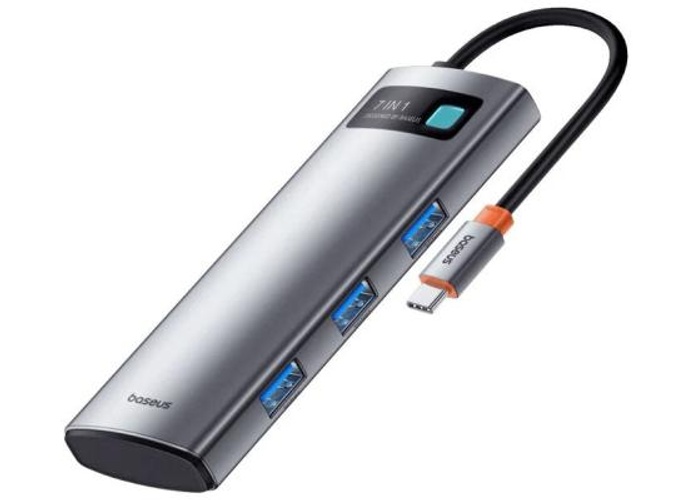 Baseus Gleam USB Hub 7in1, USB-C to 1x HDMI4K 60Hz + 3x USB3.0 + 1x PD + 1x SD/TF product thumbnail 2