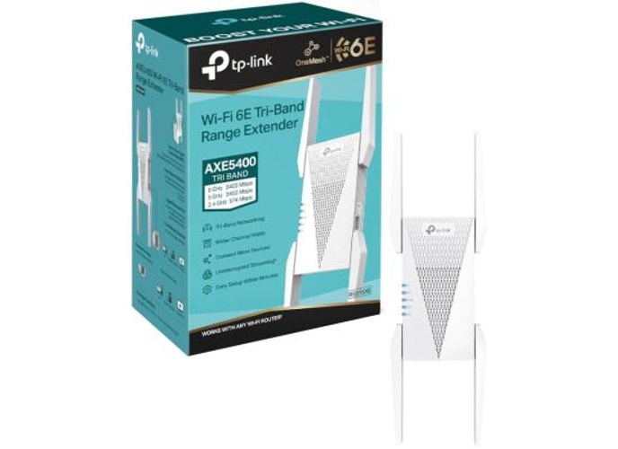 TP-Link RE815XE AXE5400Mbps Tri-Band Mesh WiFi 6E Internet Booster, Range Extender Booster Hotspot with 1 Gigabit Port, 160 MHz Channels, Built-In Access Point Mode, Smart Roaming One-Mesh, Easy Setup product thumbnail 2