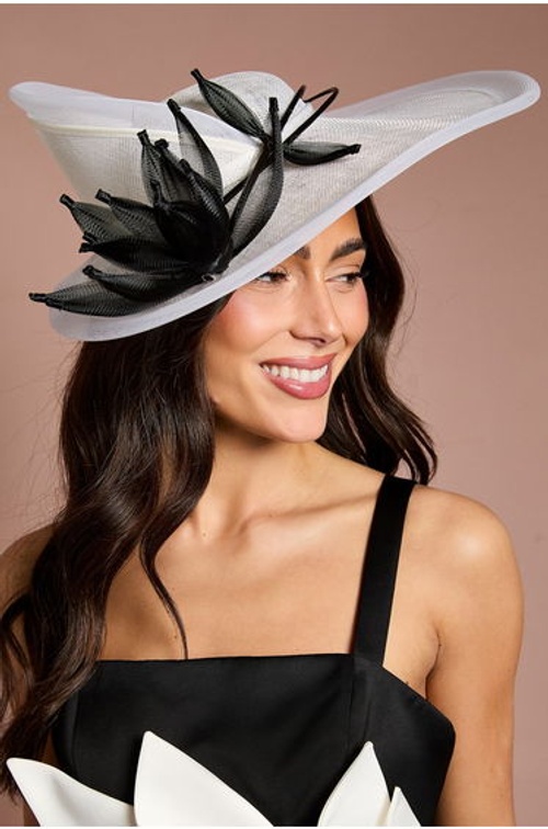 Lisa Tan Flower Detail Fascinator With Curved Edge product thumbnail 2