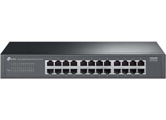 TP-Link LS1024G 24-Port Gigabit Desktop/Rackmount Switch, MAC Address Self-Learning, Auto MDI/MDIX, Auto Negotiation, QoS, Fanless Design, Energy-Efficient Technology, Plug & Play, Metal Case( product thumbnail 2