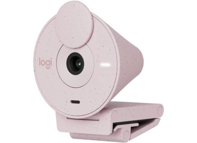 Logitech Brio 300 Full HD 1080p Webcam For Meetings & Works Auto-Light Balance w/ Noise Reduction Mic & Certified For Zoom USB-C - Pink product thumbnail 2
