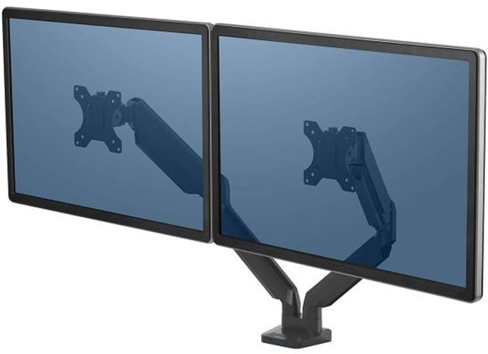Fellowes Platinum Series Adjustable Dual Monitor Arm - Black product thumbnail 2