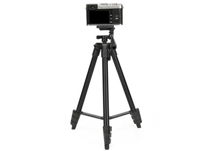 JMARY KP-2205 Aluminum Tripod (134CM), 4-Section Aluminum Legs, Universal Lightweight Tripod with Mobile Phone Holder Mount - Black product thumbnail 2