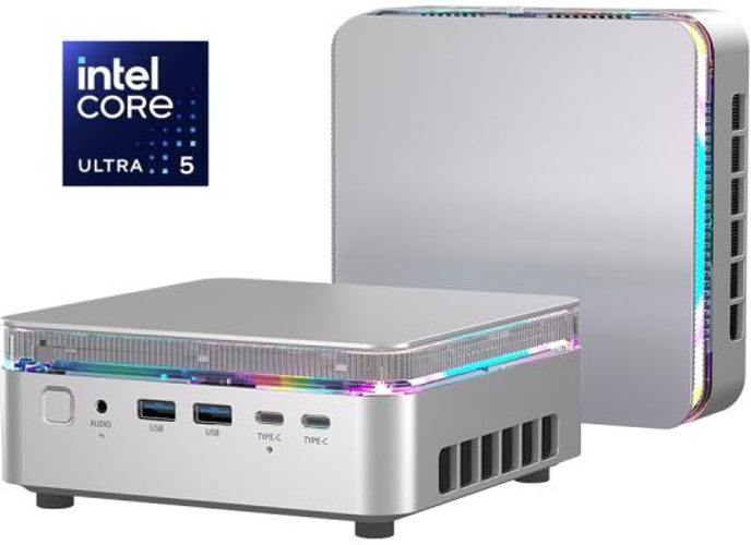 ACEMAGIC F3M (2025) Mini AI PC Barebone Intel Core Ultra 5 125H 14-Cores High-Performance Processor w/ Supporting up to 3 Displays & 2 Lan , Silver product thumbnail 2