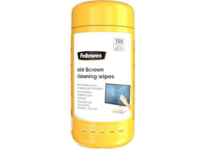 Fellowes 100 Screen and Keyboard Wipes Tub for Home and Office - Monitor/Laptop/iPad/Mobile Phone/Tablet Cleaning Wipes Singular Pack Multi product thumbnail 2