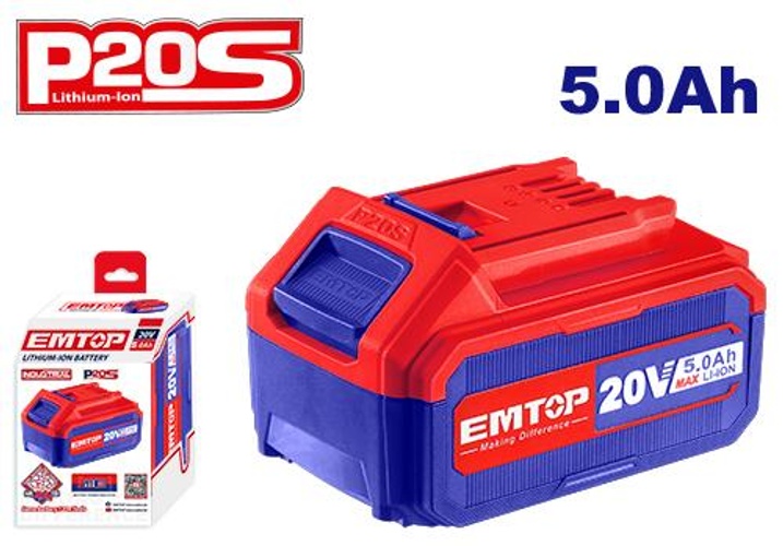 بطارية 20 فولت 5.0AH من EMTOP