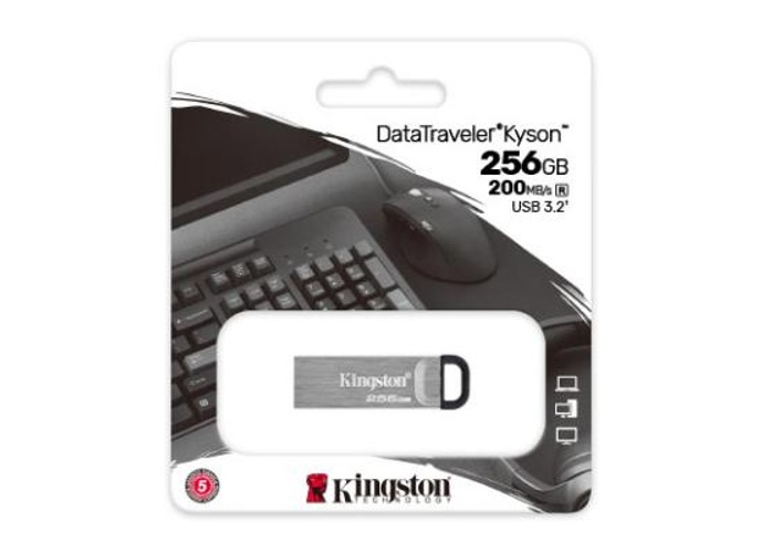 Kingston DataTraveler Kyson 256GB High Performance USB 3.2 Metal Flash Drive product thumbnail 2