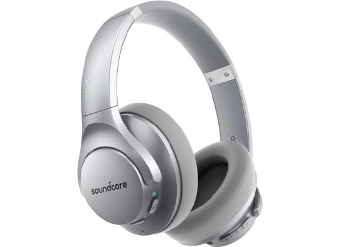 Anker Soundcore Life Q20 Hybrid Active Noise Cancelling Headphones, Wireless Over Ear Bluetooth Headphones, 60H Playtime, Hi-Res Audio, Deep Bass, Foam Ear Cups, Travel, Office, USB-C Charging , Silver product thumbnail 2