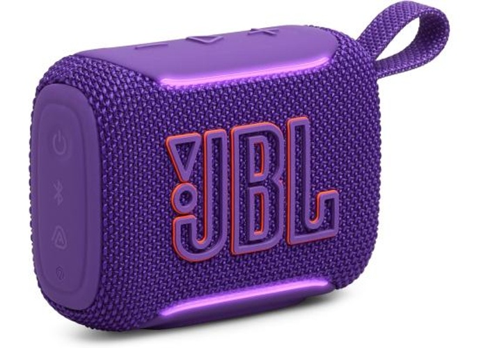 JBL Go 5 - Ultra-Portable Waterproof & Drop-Proof Speaker with JBL Legendary Sound & Ambient Edge Lighting, AirTouch Instant Stereo Pairing or Link Multiple Compatible Speakers via Auracast™ (Purple) product thumbnail 2