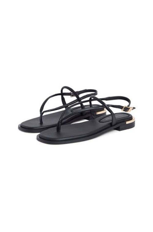 Gold Heel Dressy Sandal Black product thumbnail 4