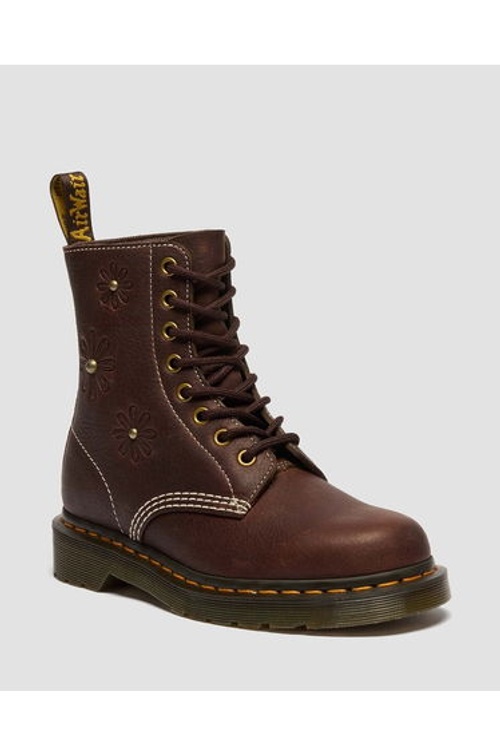 1460 Pascal Ankle Boots with Embroidery in Grizzly Leather product thumbnail 3