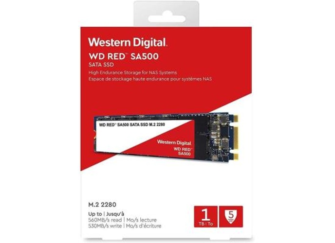 Western Digital 500GB WD Red SA500 NAS 3D NAND Internal SSD - SATA III 6 Gb/s, M.2 2280, Up to 560 MB/s product thumbnail 2