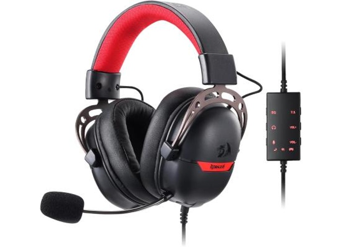 Redragon H376BR Aurora Wired Gaming Headset, 7.1 Surround Sound Over-Ear Headphone w/40 MM Audio Drivers, Advanced EQ Mode, 240g Lightweight, Cozy Memory Foam Pads, USB Powered for PC/PS4/NS - Black product thumbnail 2