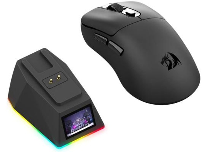 Redragon M998 Ultra Lightweight Wireless Gaming Mouse 3950 Sensor with RGB Magnetic Charging Dock, BT/2.4G Wireless/Wired Optical Mice, 30000 DPI, 5 Programmable Buttons for PC/Mac, Black product thumbnail 2
