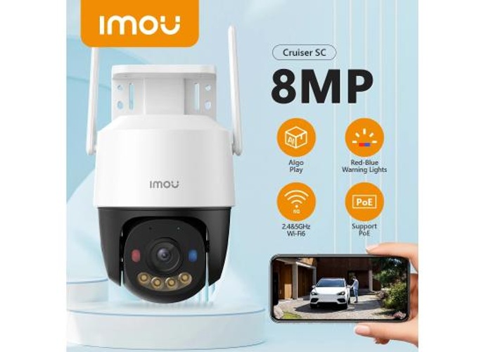 IMOU Cruiser SC 8MP 4K WiFi Camera Red-Blue Warning Lights Outdoor POE Security Camera Colorful Night Vision AI Human Detection product thumbnail 2
