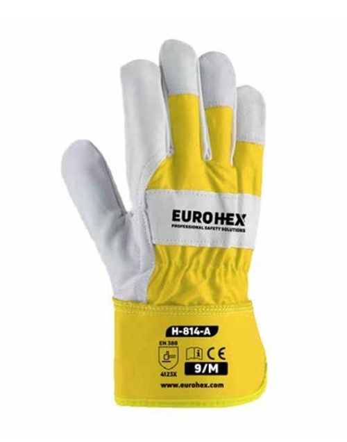 Rigger Working Gloves From EuroHex with Cow Split Leather | H814A