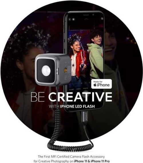 فلاش LED لـ iPhone لتحسين الإضاءة - رمادي غامق من Anker product thumbnail 8