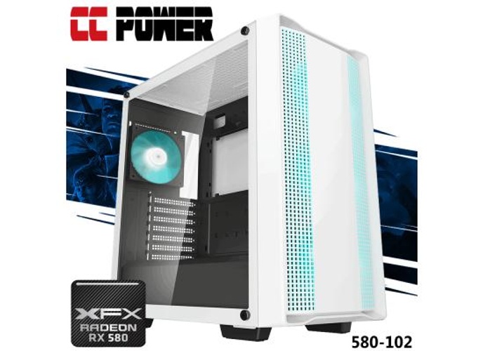 CC Power 580-102 Gaming PC 14Gen Intel Core i3 4-Cores w/ AMD Radeon RX 580 GTS 8GB GDDR5 & Advance Air Cooler product thumbnail 2