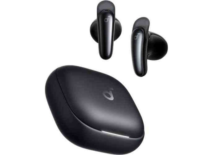 Anker Soundcore Liberty Buds, Semi-in-Ear Design, Removable Ear Fins, Real-Time Adaptive Noise Cancelling, Fast Charging, Wireless Bluetooth Earbuds, Translation Earbuds, 30H Playtime - Black product thumbnail 2