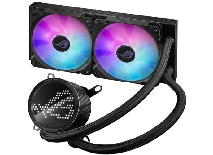 ASUS ROG RYUO III 240 ARGB AIO Liquid Cooler 240mm For Intel & AMD 2x 120mm ARGB Fans & Anime Matrix™ LED Display - Black product thumbnail 2