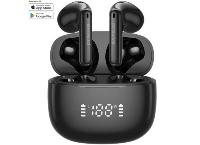 Proove Digital TWS Earphones, LED Display, IPX4 Water Resistance, Bluetooth 5.4, up to 6 Hours - Black product thumbnail 2