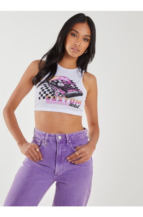 Graphic Printed Cropped Vest product thumbnail 2
