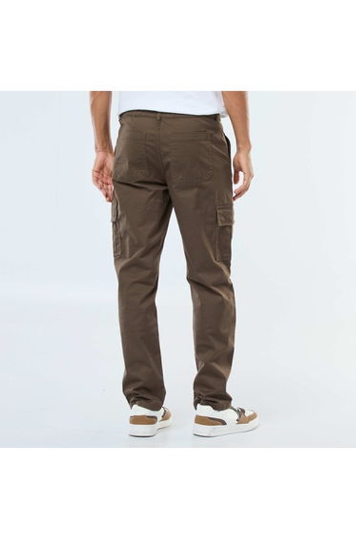 Straight-cut multi-pocket trousers BROWN product thumbnail 3