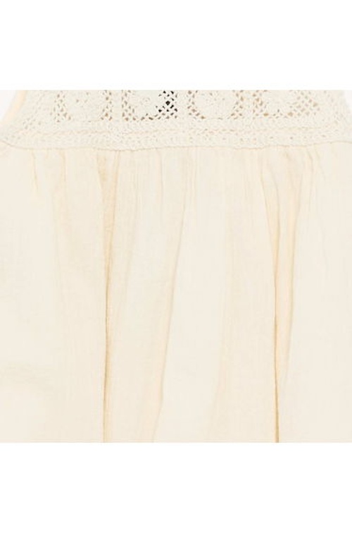 Crochet and Crêpe Fabric Dress WHITE product thumbnail 3