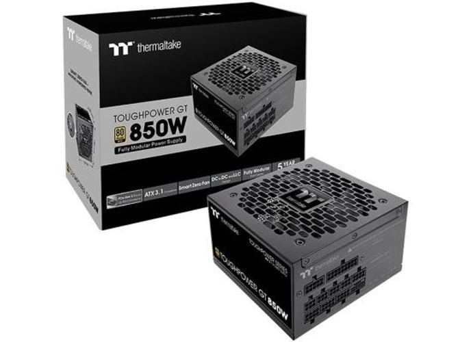 Thermaltake Toughpower GT 850W ATX 3.1 80 Plus Gold Fully Modular Smart Zero Fan; Native 450W PCIe 5.1 Connector , Black product thumbnail 2