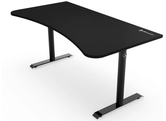 Arozzi Arena Ultrawide Curved Gaming Desk Water ResistantMat Custom Monitor Mount Cable Management - Pure Black product thumbnail 2