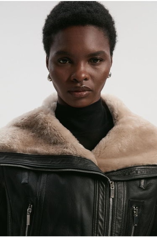 Shearling High Low Jacket product thumbnail 3