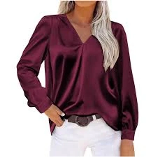 بلوزة ساتان نسائية product thumbnail 2