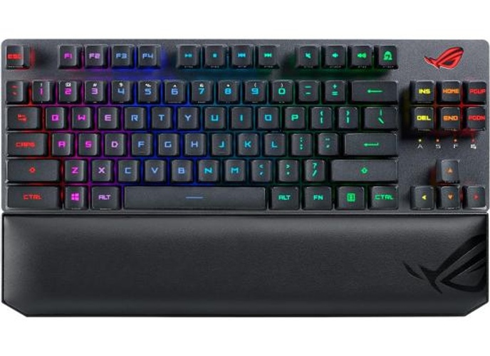 Asus X807 ROG Strix Scope RX TKL Optical Mechanical Wireless Deluxe, RX Red Switch, 1000Hz USB Report Rate, Per-Key RGB LEDs, USB 2.0 / Bluetooth Arabic / Engllish , Black product thumbnail 2