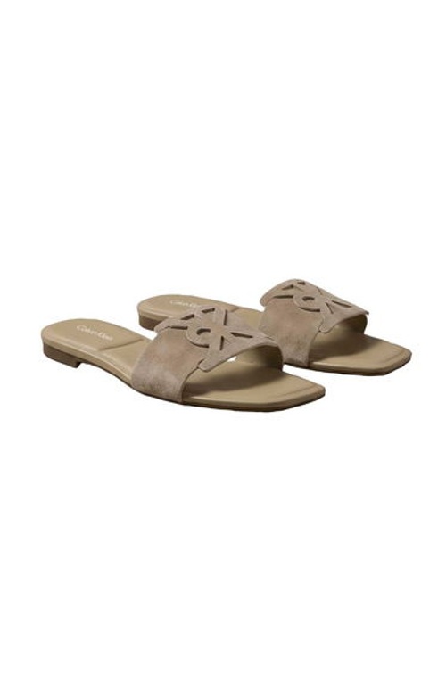 Square Flat Sandal Embl Suede Silver Mink product thumbnail 3