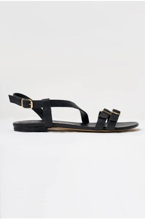 Mizalle Buckle Leather Sandals product thumbnail 2