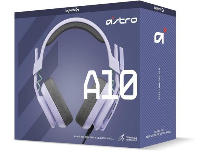 Logitech G Astro A10 Gen 2 Cross-Platform Wired Gaming Headset for PlayStation 5/4, Xbox S|X, Nintendo Switch, PC: 3.5mm Headphone Jack, 32mm Drivers, Flip-to-Mute Mic, Over-Ear - Lilac product thumbnail 2