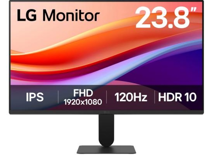 LG 24U411A-B 24" IPS Full HD 120Hz HDR10 1ms up to 99% sRGB Dynamic Action Sync Borderless Design Black Stabilzer HDMI & VGA Interface - Black product thumbnail 2