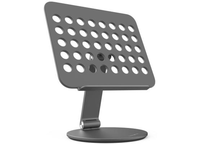 STOYOBE HF-V Desktop Folding Tablet Stand Aluminum Alloy 360-Degree Rotating Holder for iPad - Space Gray product thumbnail 2
