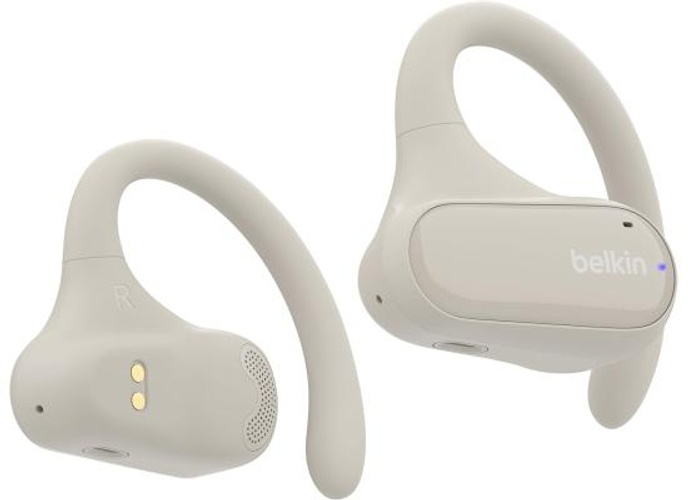 Belkin SoundForm ClearFit Open-Ear Wireless Earbuds, Lightweight Sport Earphones, Bluetooth Earbuds w/Long-Lasting Comfort, IPX5 Waterproof Earbuds for iPhone, Hiking, Biking, Running, & More - Sand product thumbnail 2