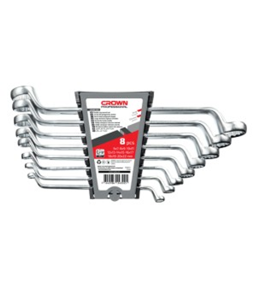 Crown 8-Piece Offset Ring Spanner Set | CPHWR-XA8