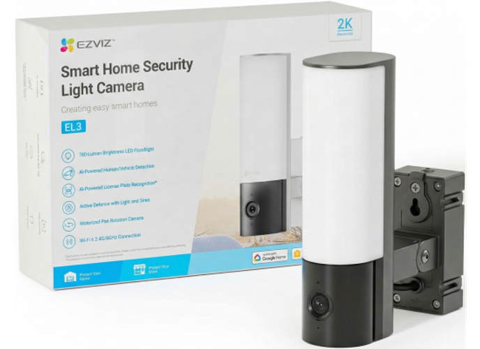 EZVIZ EL3 2K Outdoor Wi-Fi Camera with Lamp, Outdoor Surveillance Camera, Integrated Light, Human/Vehicle Detection with AI, Two-Way Audio, Colour Night Vision product thumbnail 2