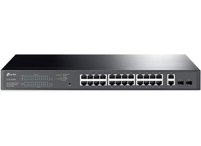 TP-Link TL-SG1428PE 28-Port Gigabit Easy Smart PoE Switch 24-Port PoE+ 2-SFP Slots 250W PoE Auto Recovery VLAN for Security Metal Casing product thumbnail 2