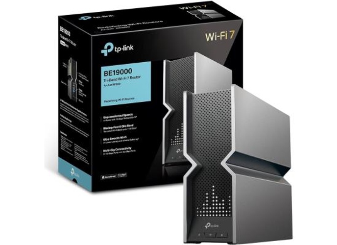 TP-Link Archer BE800 Tri-Band BE19000 WiFi 7 Router | 12-Stream 19 Gbps | 2×10G + 4×2.5G Ports | LED Screen, 8 High-Performance Antennas | VPN, Easy Mesh, HomeShield, Private IoT, Free Expert Help product thumbnail 2