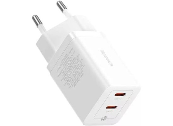 Baseus GaN5 Pro Fast Charger Dual Type C Port, 40W EU, BCT technology- White product thumbnail 2