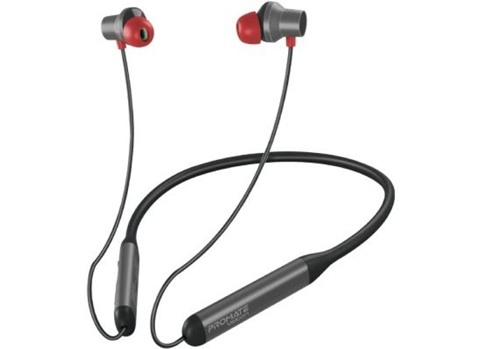 Promate Velcon Wireless Neckband Earphones Active Noise Cancelling Bluetooth Earphones w/ Anti-Slip Neckband IPX4 Sweat-Resistance & 35H Playtime - Black product thumbnail 2