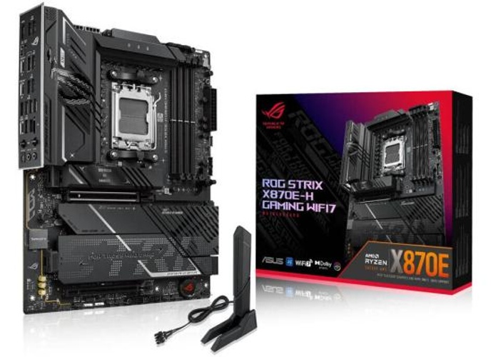 ASUS ROG STRIX X870E-H GAMING WIFI 7 ATX Motherboard, AMD X870E Chipset, 4x DDR5 DIMM Slots, 256GB Max Memory, 1x PCIe 5.0 x16 Slots, 4 x M.2 Slots product thumbnail 2