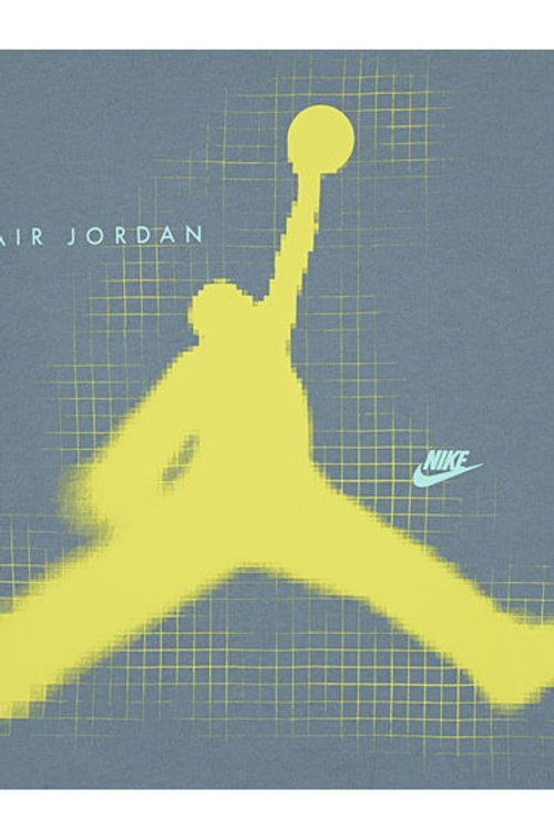 Jordan Boys Jumpman Grid Blur T-Shirt in Grey product thumbnail 3